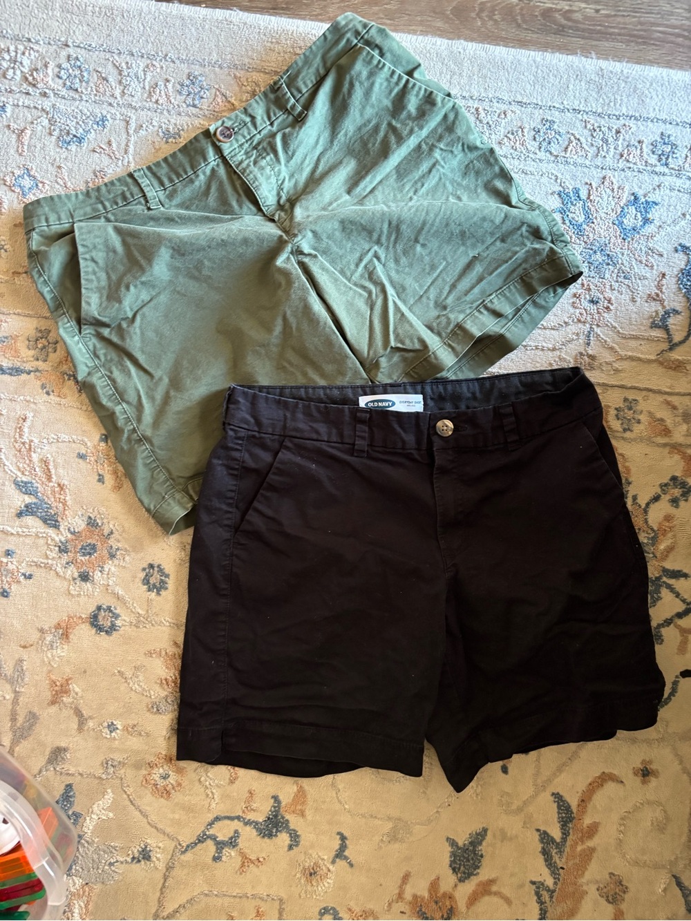 Old Navy Olive Green and Black Women's Chino Shorts Duo